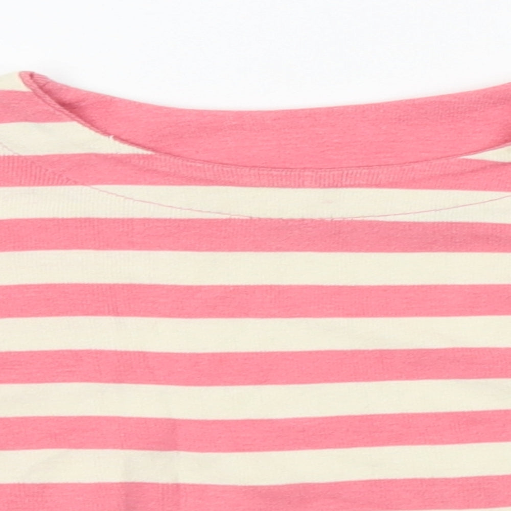 George Girls Pink Striped  Basic T-Shirt Size 18-24 Months
