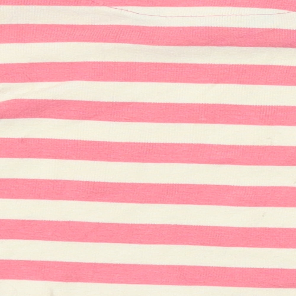 George Girls Pink Striped  Basic T-Shirt Size 18-24 Months