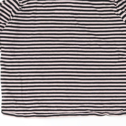 TU Girls Pink Striped  Basic T-Shirt Size 7 Years