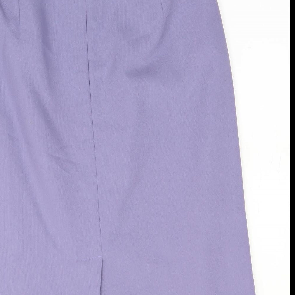Bonmarché Womens Purple   Straight & Pencil Skirt Size 32 in  - Belted