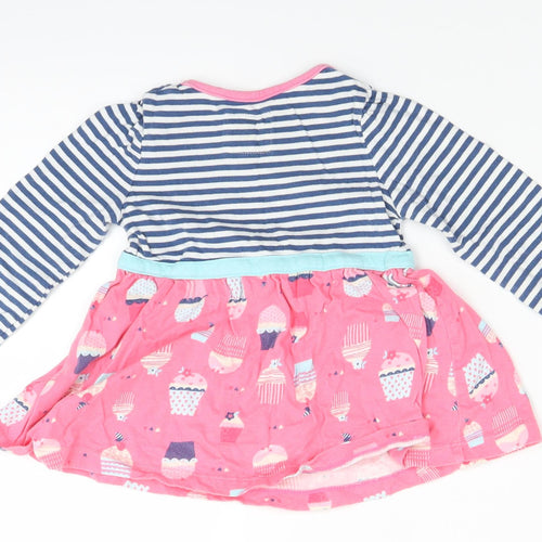 TU Girls Blue Striped  Fit & Flare  Size 18-24 Months