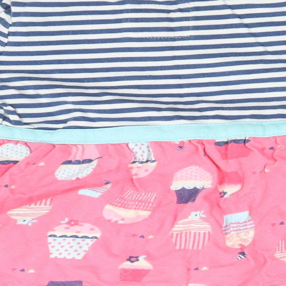 TU Girls Blue Striped  Fit & Flare  Size 18-24 Months