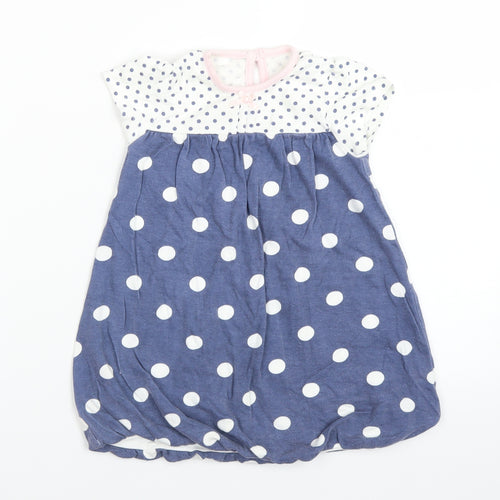 George Girls Blue Polka Dot  Fit & Flare  Size 18-24 Months