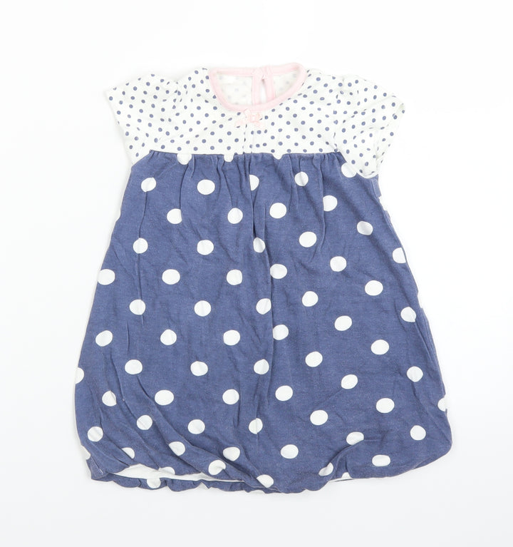 George Girls Blue Polka Dot  Fit & Flare  Size 18-24 Months