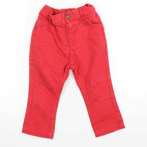 George Baby Red  Denim  Jeans Size 18 Months