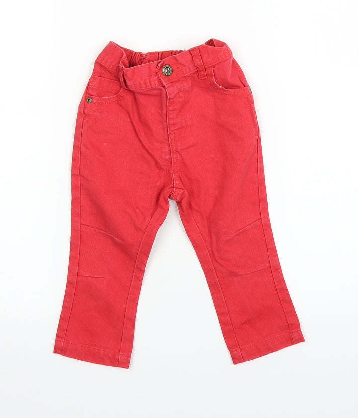George Baby Red Denim Jeans Size 18 Months