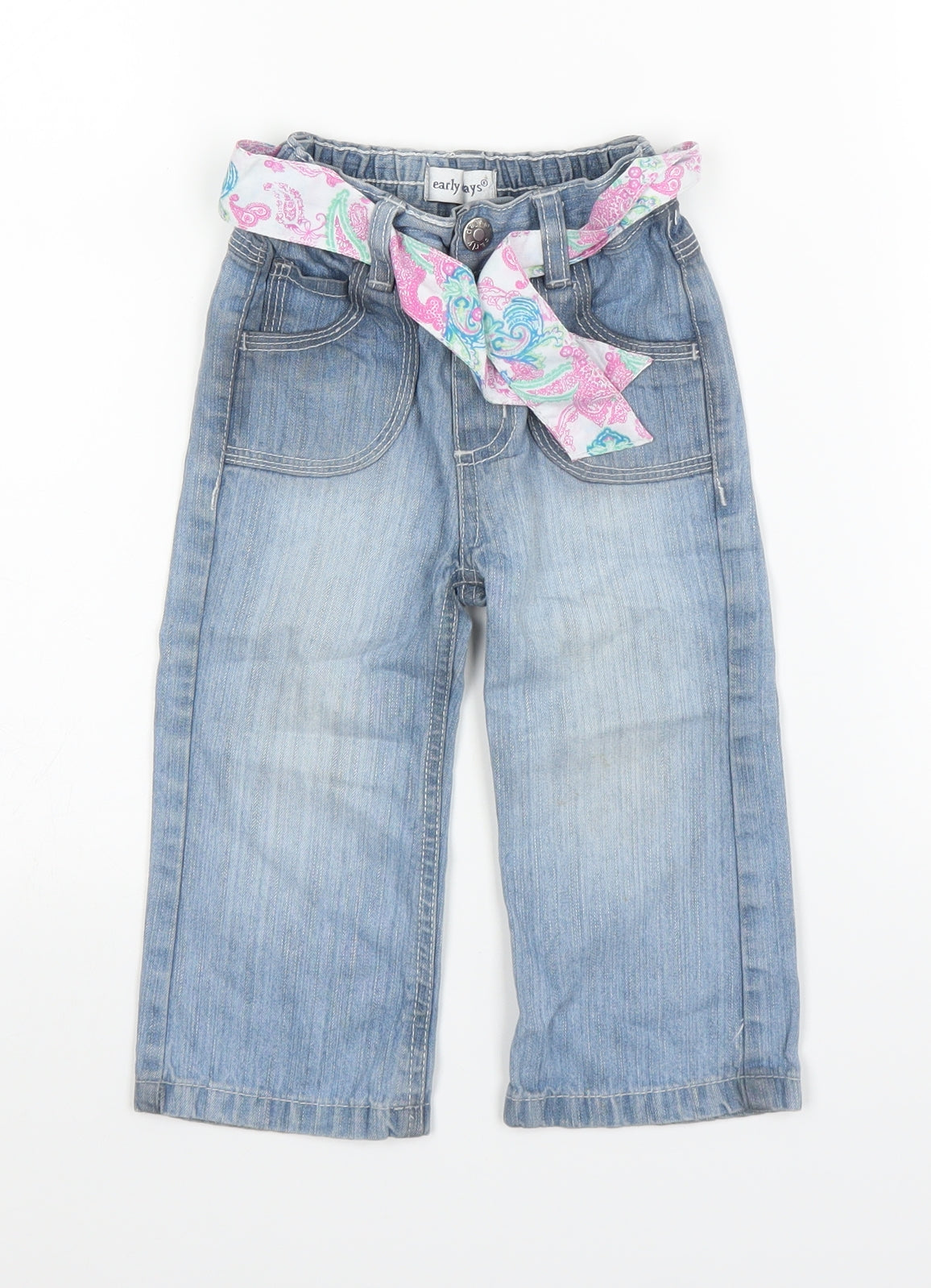 Earlydays Girls Blue  Denim  Jeans Size 18-24 Months