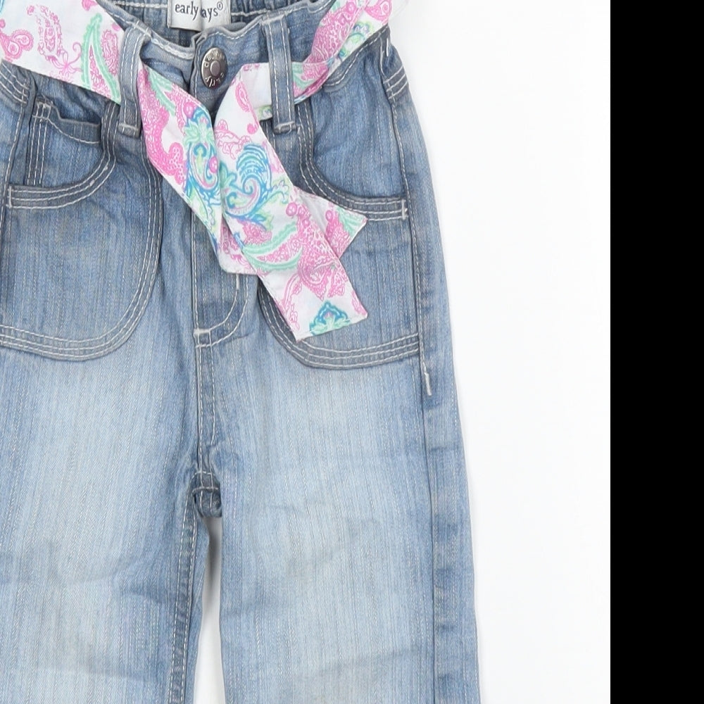 Earlydays Girls Blue  Denim  Jeans Size 18-24 Months