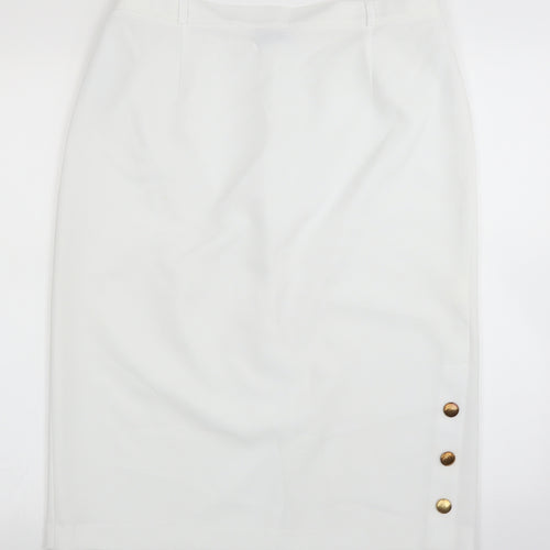 Pearl Collection Womens White   Straight & Pencil Skirt Size 32 in