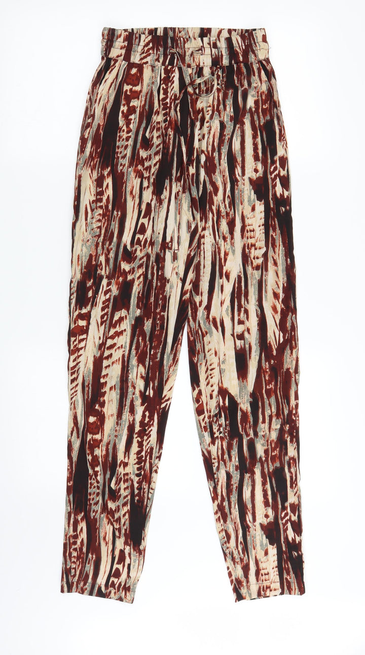 b.young Womens Brown Striped Trousers Size XS L28 in