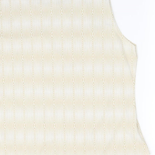 DION Womens Gold Geometric  Basic Tank Size XL