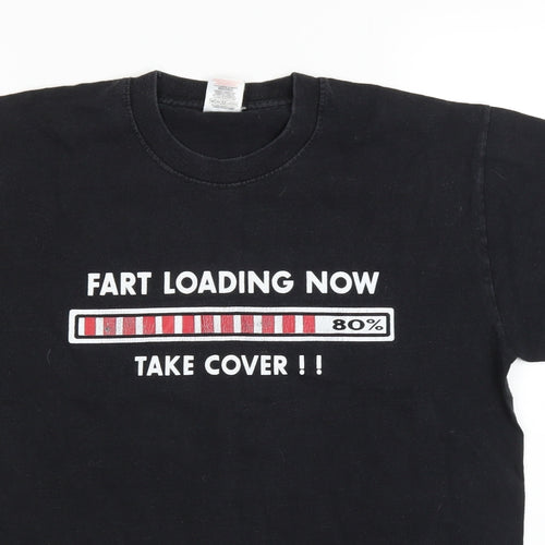 Fruit of the Loom Womens Black   Basic T-Shirt Size M  - humorous