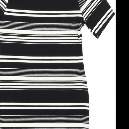 New Look Womens Black Striped  Bodycon  Size 14