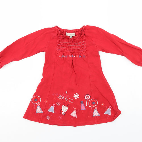 Little Rocha Girls Red Floral  A-Line  Size 12-18 Months