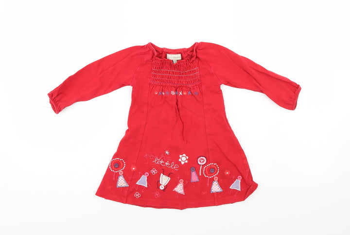 Little Rocha Girls Red Floral A-Line Size 12-18 Months