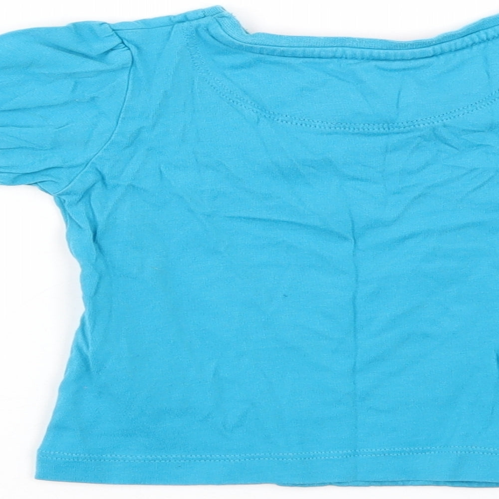 Butterfly Girl  Blue Floral  Basic Casual Size 12-18 Months