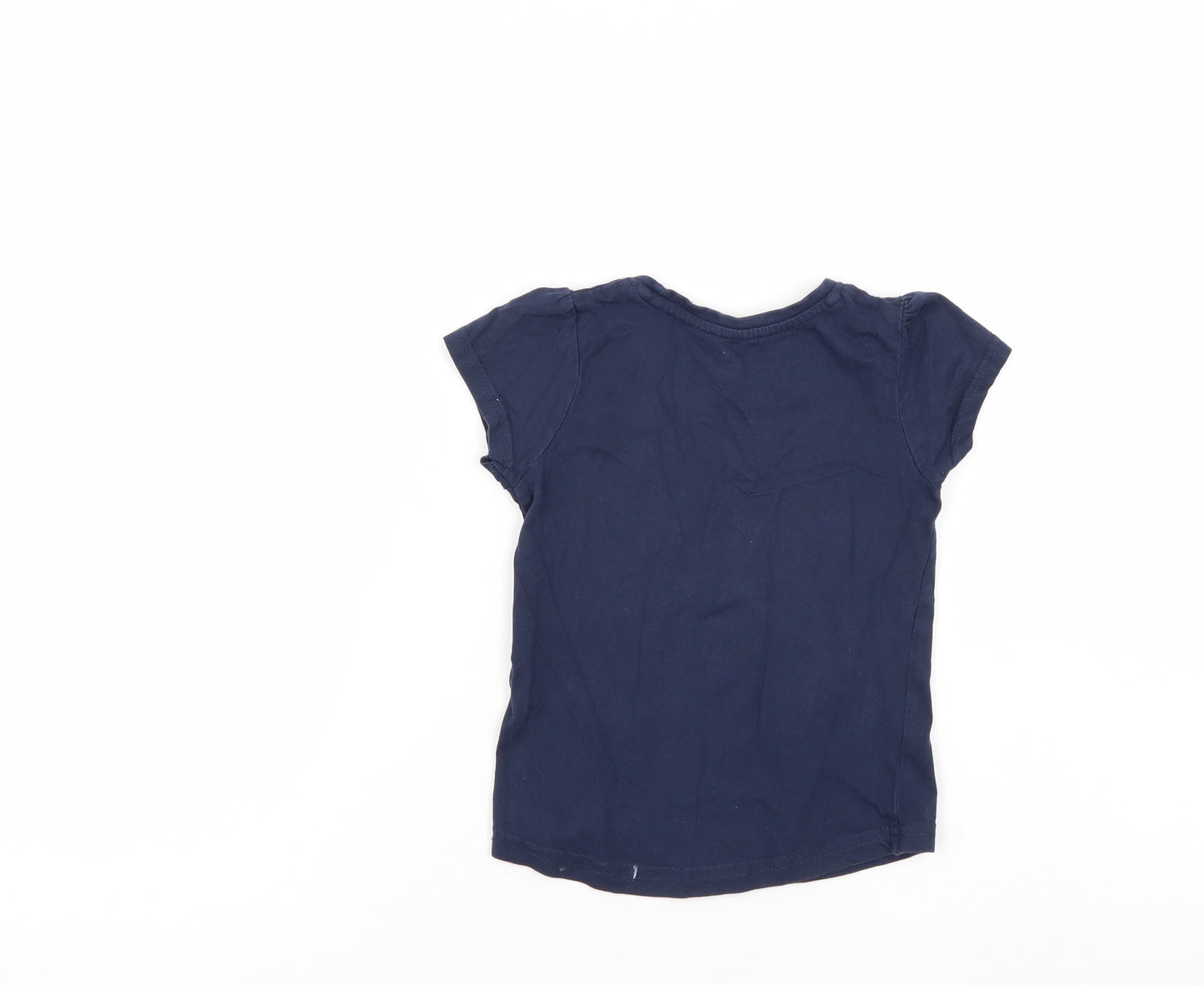 Young Dimention Girls Blue   Basic T-Shirt Size 3-4 Years