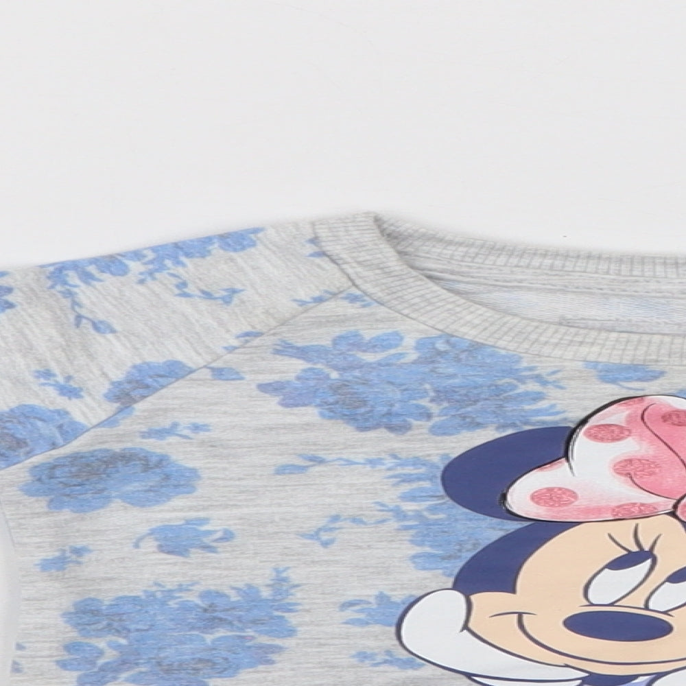 Disney Girls Multicoloured Floral  Pullover Jumper Size 9-12 Months