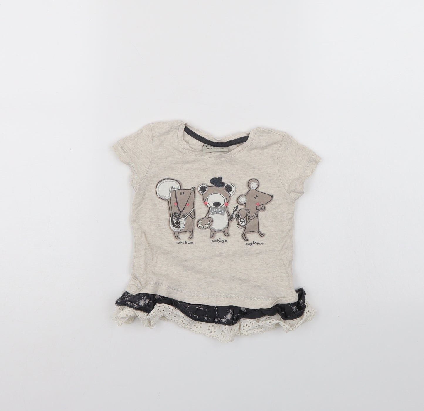 NEXT Girls Grey   Tunic Jumper Size 9-12 Months