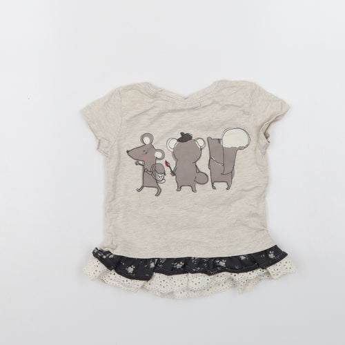 NEXT Girls Grey   Tunic Jumper Size 9-12 Months