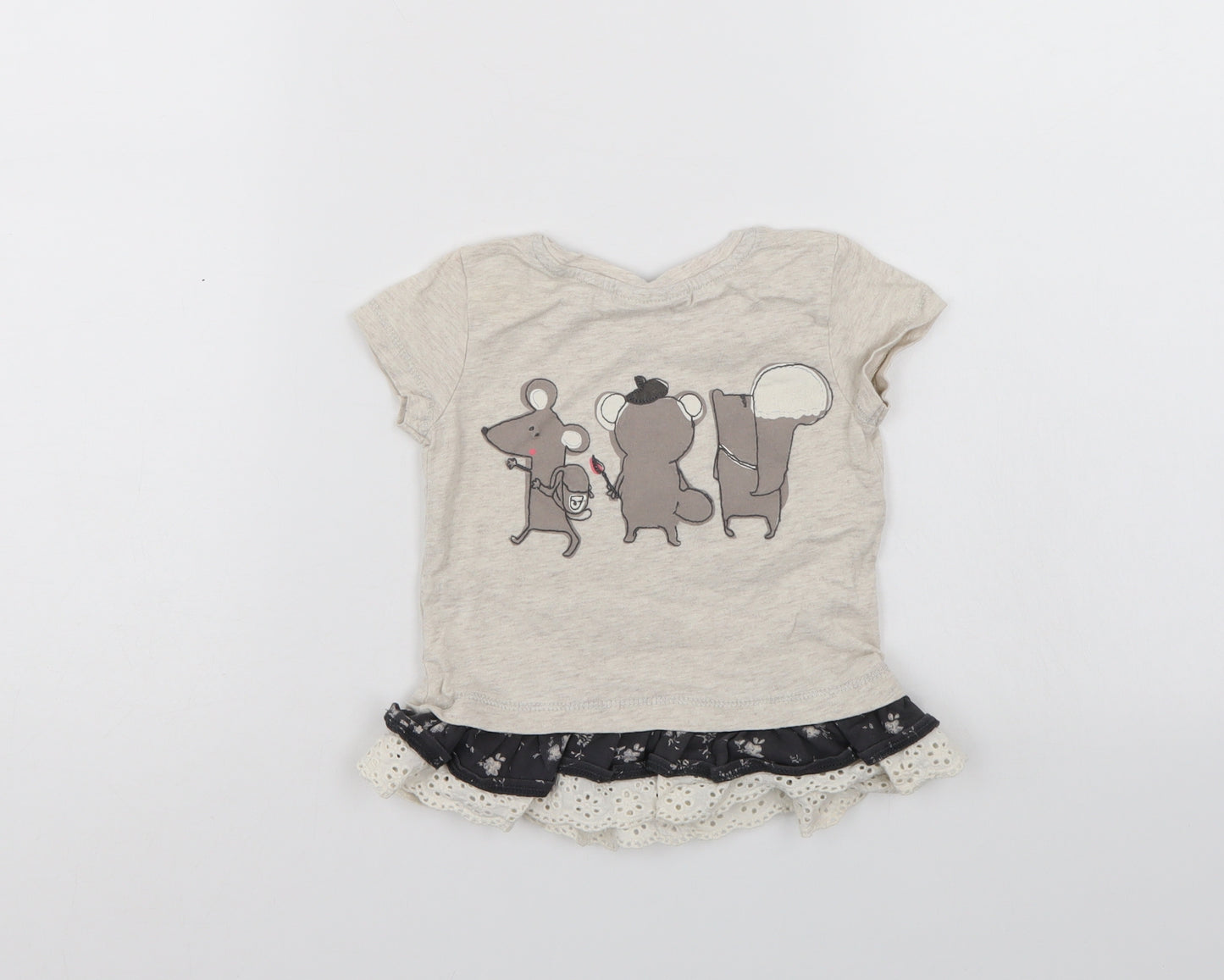 NEXT Girls Grey   Tunic Jumper Size 9-12 Months