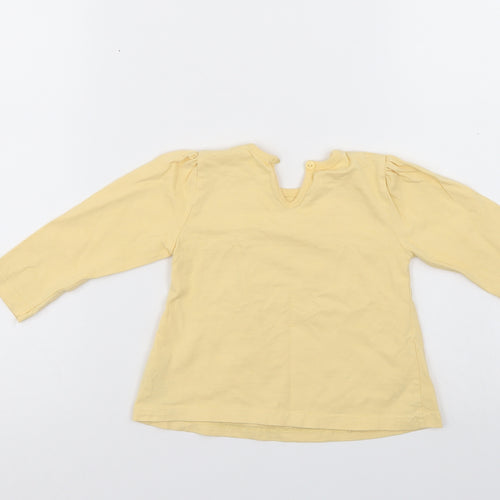 George Girls Yellow Animal Print  Pullover Jumper Size 9-12 Months
