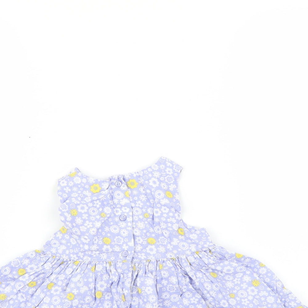 Mothercare Boys Blue Floral  A-Line  Size 12-18 Months