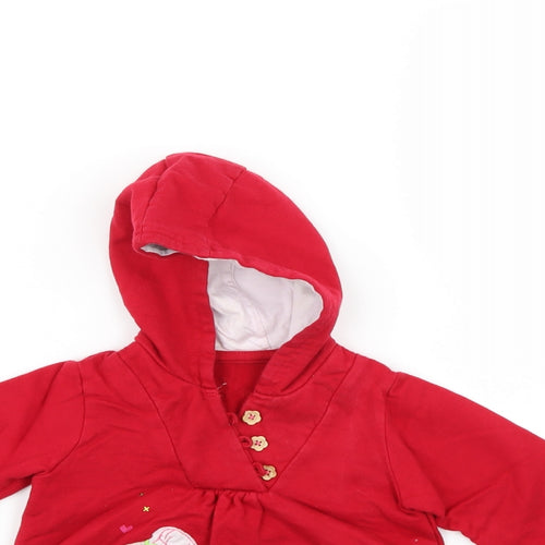 George Girls Red   Pullover Jumper Size 12-18 Months  - Hoodie Dress