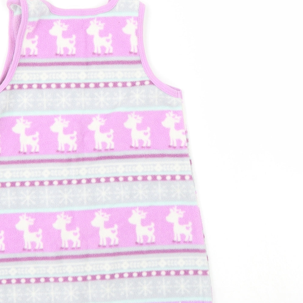 George Girls Multicoloured Animal Print  Pinafore/Dungaree Dress  Size 12-18 Months