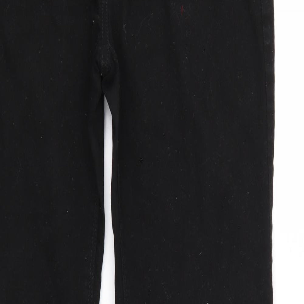 George Womens Black  Denim Straight Jeans Size 14 L29 in