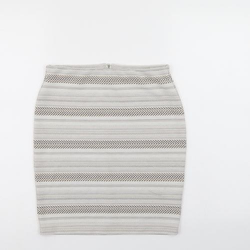 Miss Selfridge Womens Multicoloured Striped  A-Line Skirt Size 10