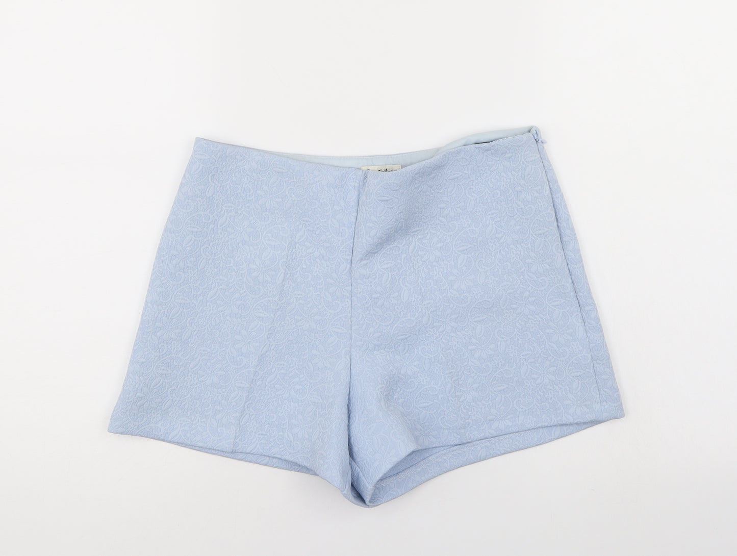 Miss Selfridge Womens Blue Floral  Hot Pants Shorts Size 10