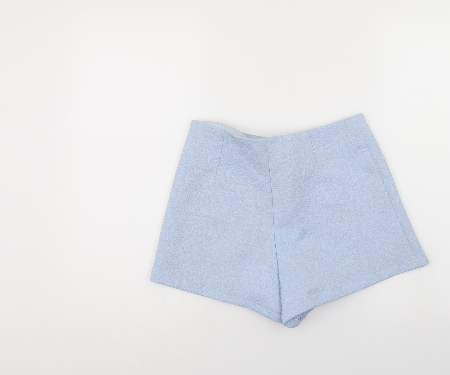 Miss Selfridge Womens Blue Floral  Hot Pants Shorts Size 10