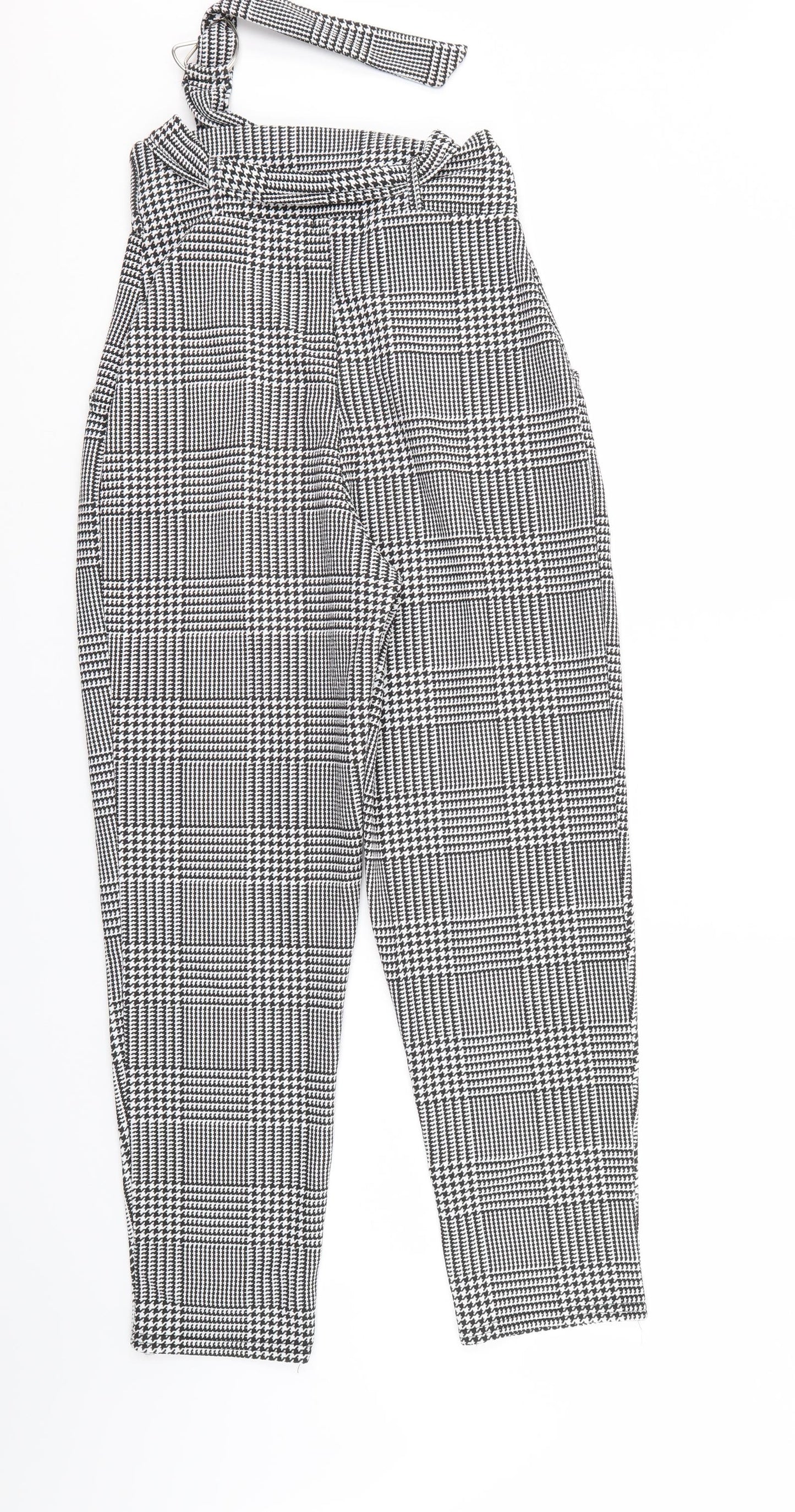 I SAW IT FIRST Womens Black Herringbone  Trousers  Size 10 L27 in