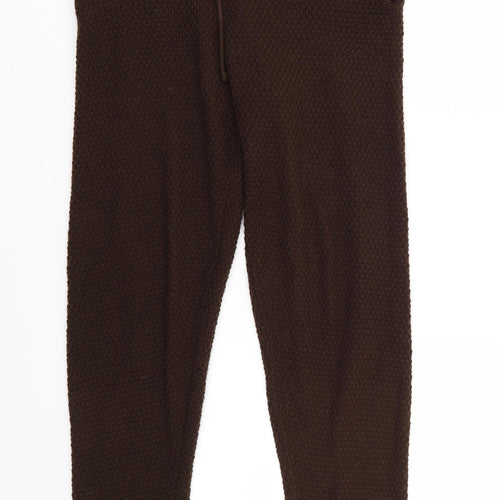 PRETTYLITTLETHING Womens Brown   Sweatpants Trousers Size M L28 in