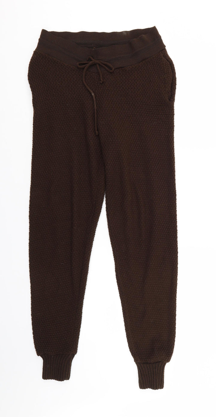 PRETTYLITTLETHING Womens Brown   Sweatpants Trousers Size M L28 in