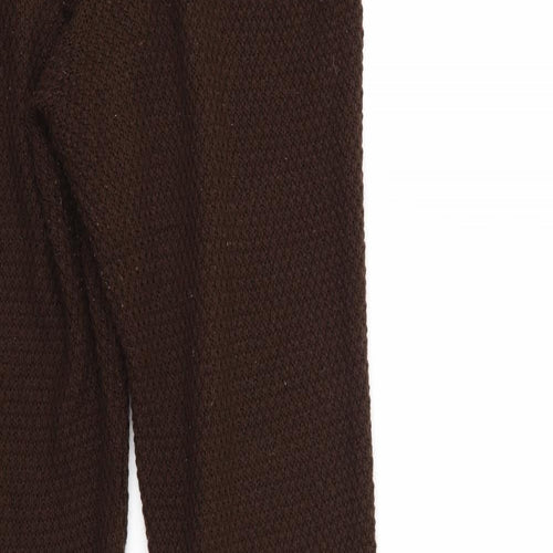 PRETTYLITTLETHING Womens Brown   Sweatpants Trousers Size M L28 in
