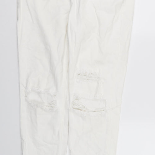 &Denim Womens White  Denim Cropped Jeans Size 32 in L27 in
