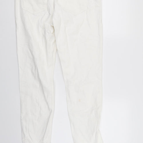 &Denim Womens White  Denim Cropped Jeans Size 32 in L27 in
