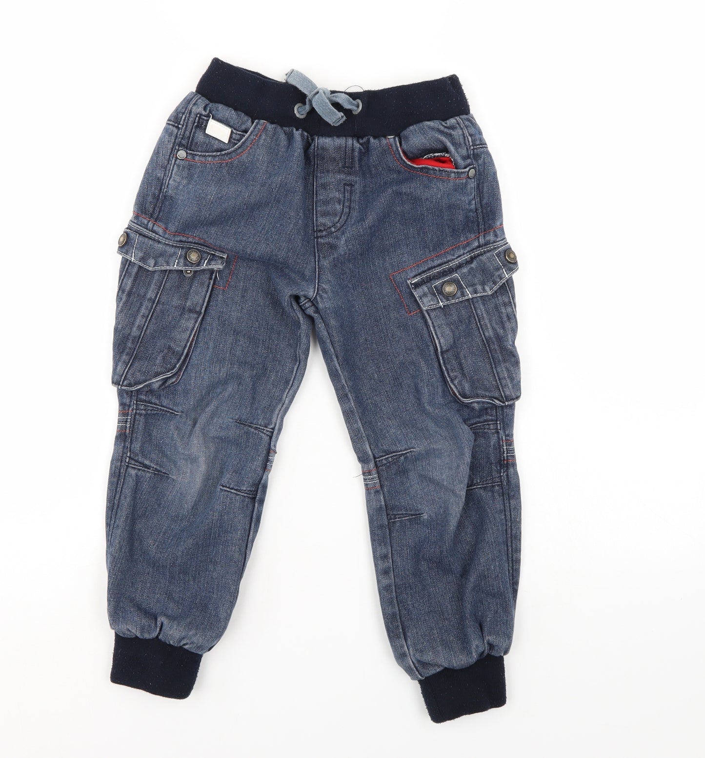 Bench Boys Blue  Damask Straight Jeans Size 5-6 Years