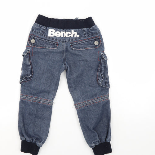 Bench Boys Blue  Damask Straight Jeans Size 5-6 Years