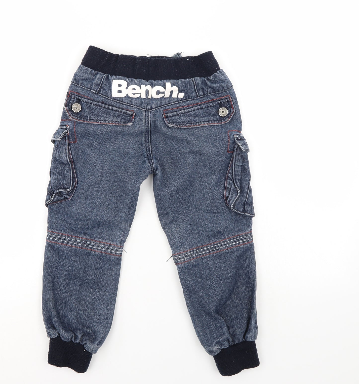 Bench Boys Blue  Damask Straight Jeans Size 5-6 Years