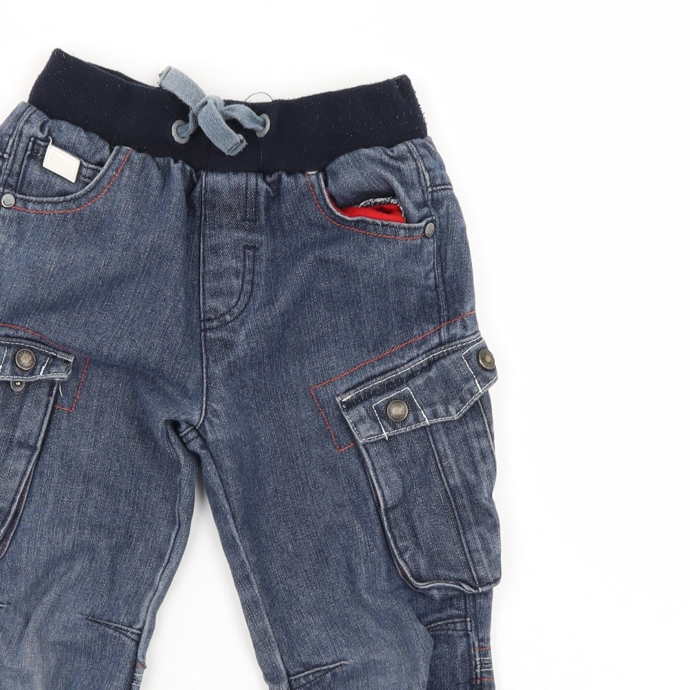 Bench Boys Blue  Damask Straight Jeans Size 5-6 Years