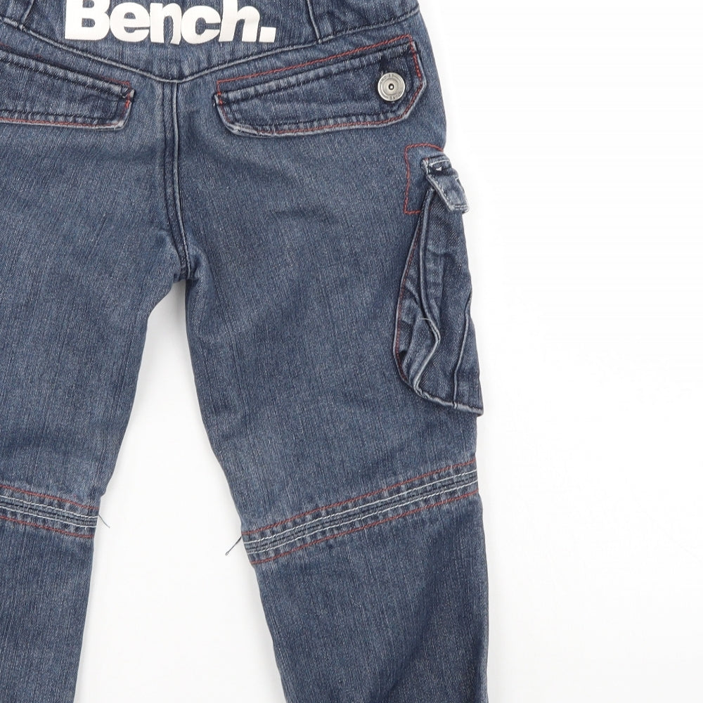 Bench Boys Blue  Damask Straight Jeans Size 5-6 Years