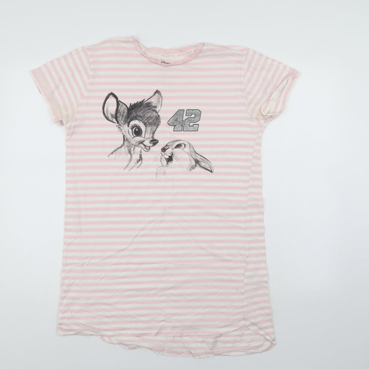 Disney Womens Pink Striped Top Nightshirt Size 12