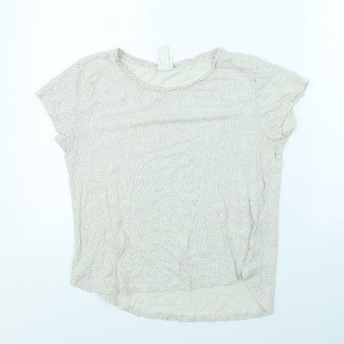 H&M Womens Beige Polka Dot  Basic T-Shirt Size S
