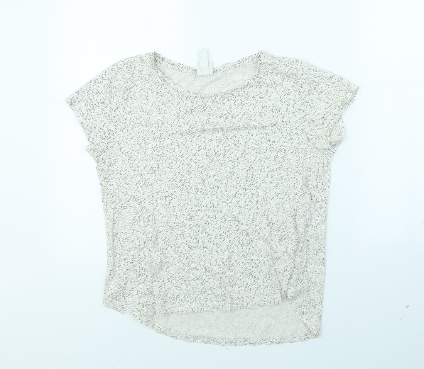 H&M Womens Beige Polka Dot  Basic T-Shirt Size S