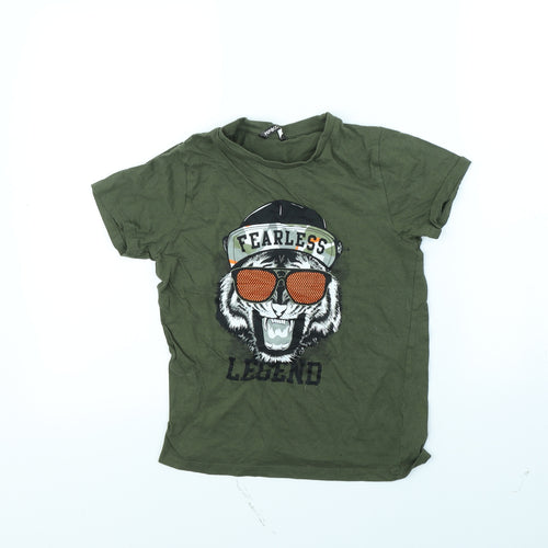 pep&co Boys Green   Basic T-Shirt Size 9 Years