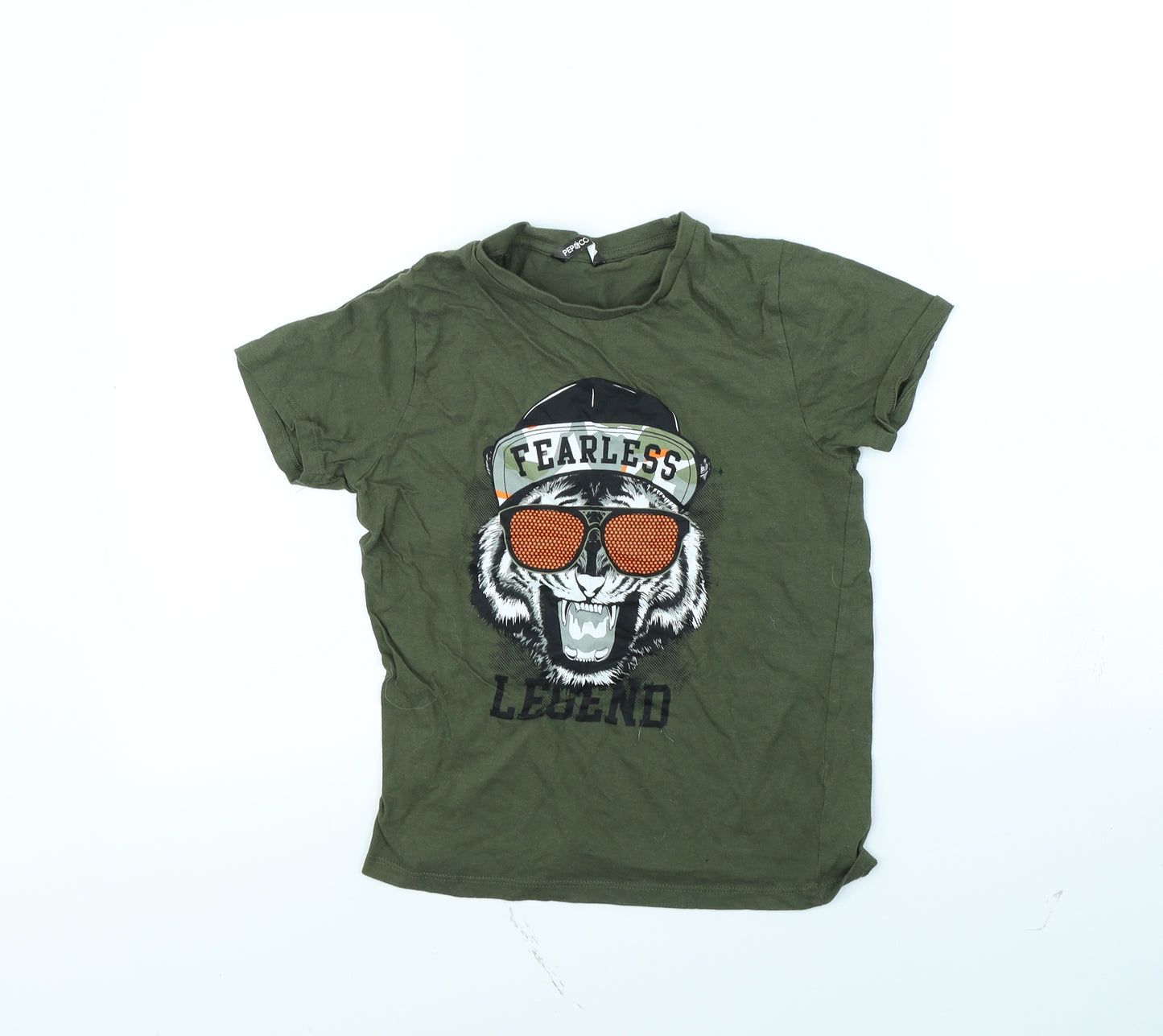 pep&co Boys Green   Basic T-Shirt Size 9 Years