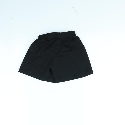 DECATHLON Boys Black   Sweat Shorts Size 6 Years